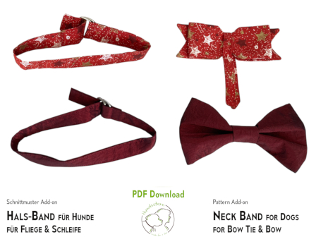 Band collar for bow tie and bow